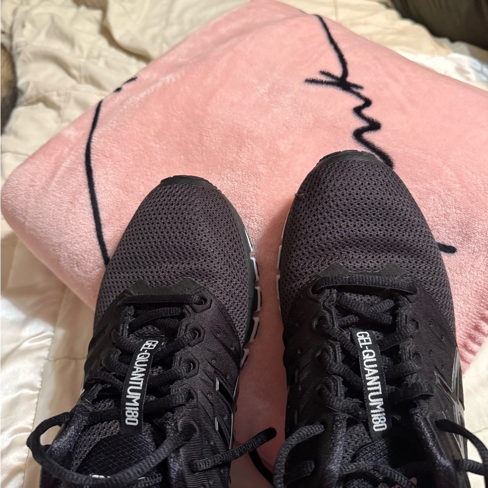 Asics Black Sneakers Gel Quantom 180 Design Women’s Size 11 worn 2-3 times.